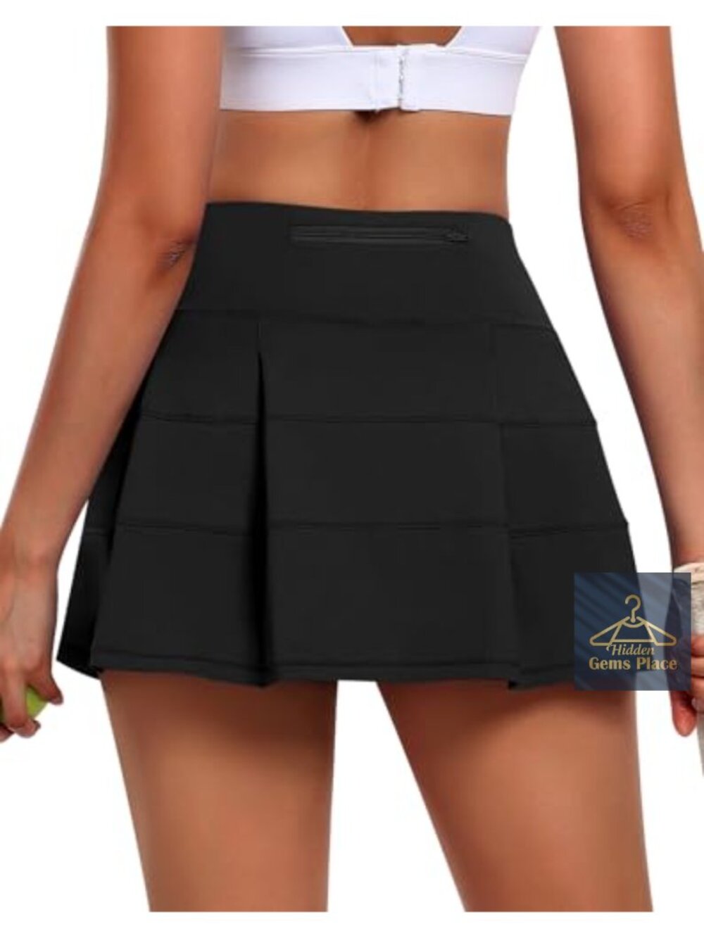 Pleated Tennis Skort with Shorts High Waist Athletic Golf Skirt Pockets